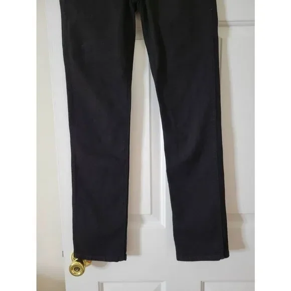 Re/Done Originals 80s Slim Straight in Jet Black 25 - Picture 5 of 11